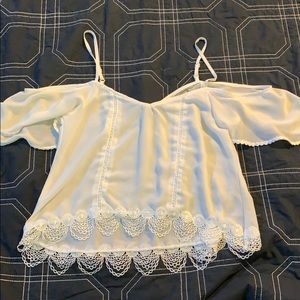 Sheer white crop top